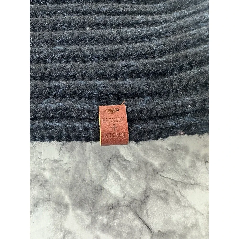 Bickley & Mitchel unisex Basic Rib Scarf, Twist, ONE Size Blue & dark blue